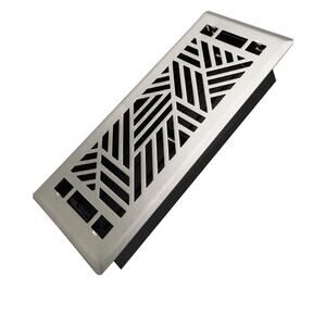 4X10 Inches Heavy Duty Walkable Floor Vent Cover for Home Floor - Satin Nickel